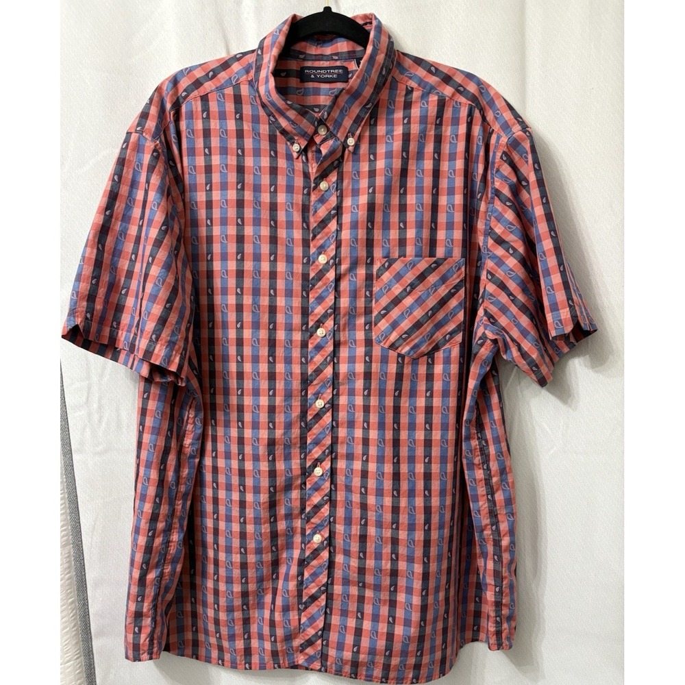 Roundtree & YorkeShort Sleeve Mens Shirt Size 2XL Sleeve